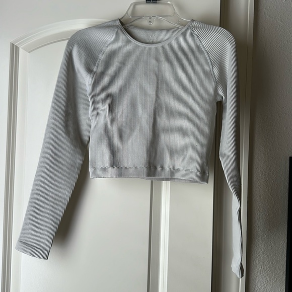 Balance/Vitality Synergy Open Back Long Sleeve—Slate - Picture 1 of 8